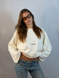 LONG SLEEVE CREAM-BURGUNDY