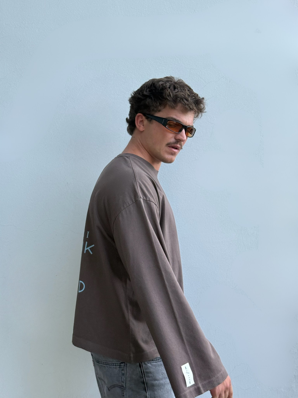 LONG SLEEVE COCOA-SKY BLUE