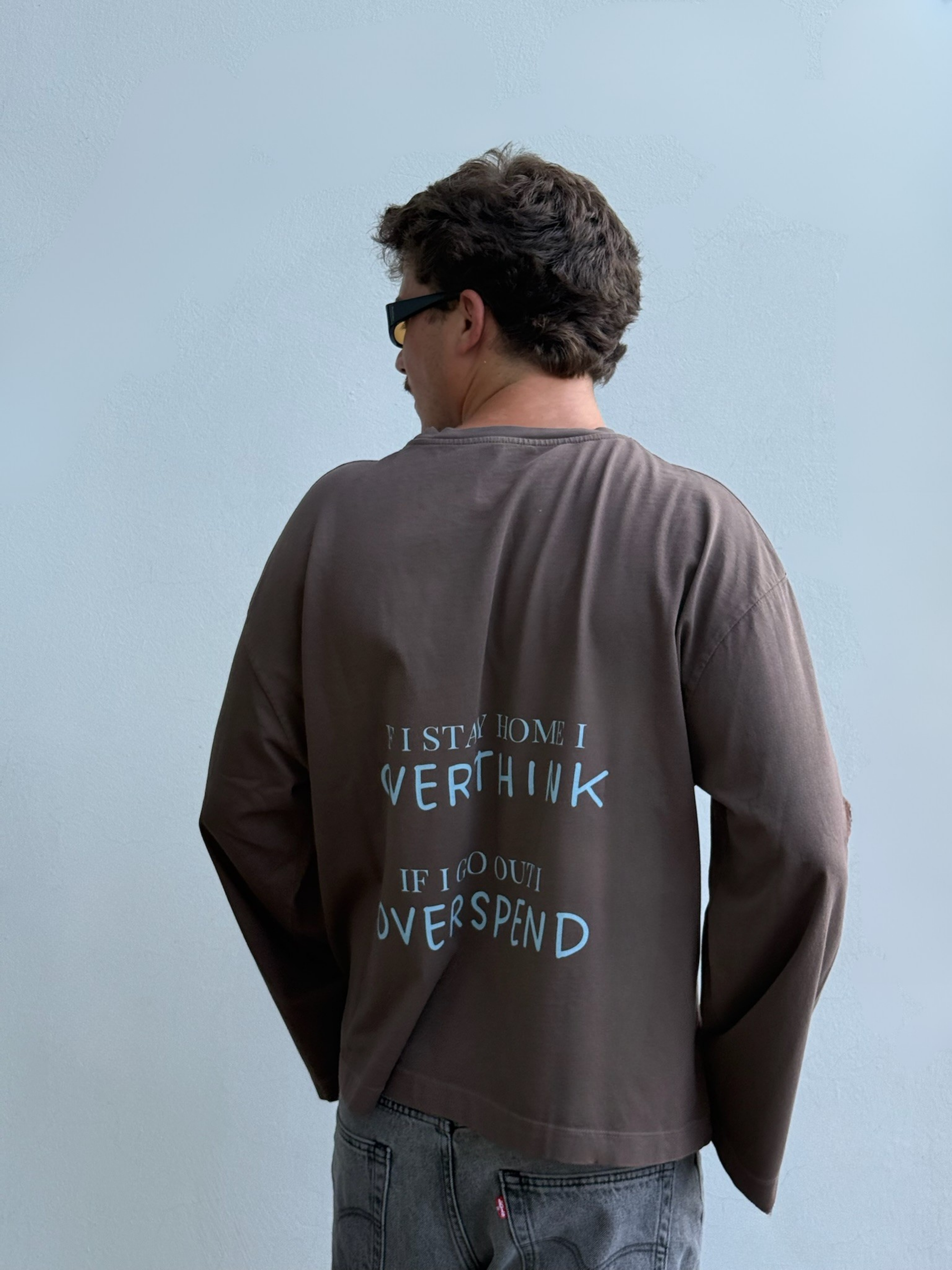LONG SLEEVE COCOA-SKY BLUE