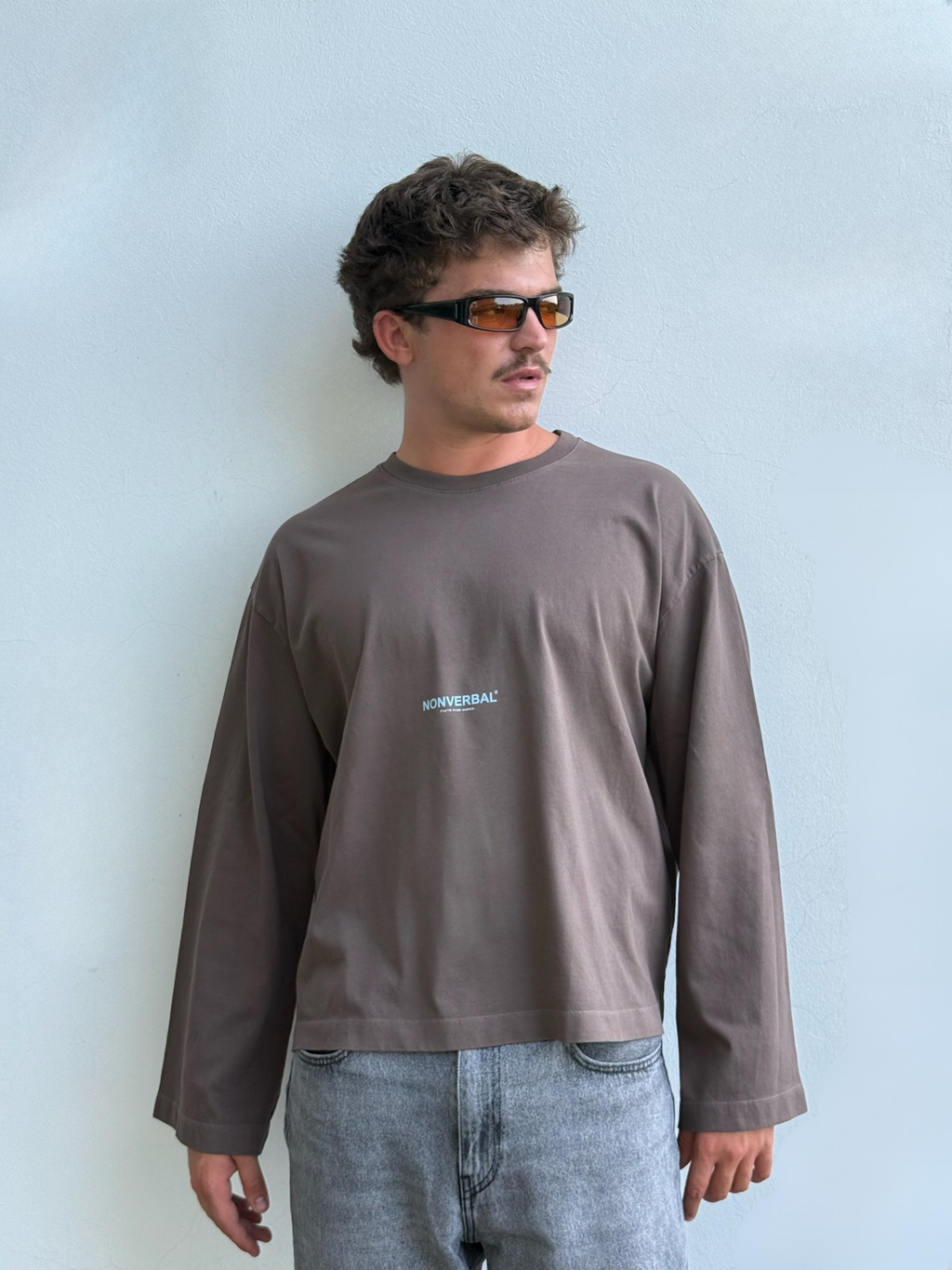 LONG SLEEVE COCOA-SKY BLUE