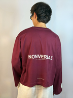 LONG SLEEVE BURGUNDY-CREAM