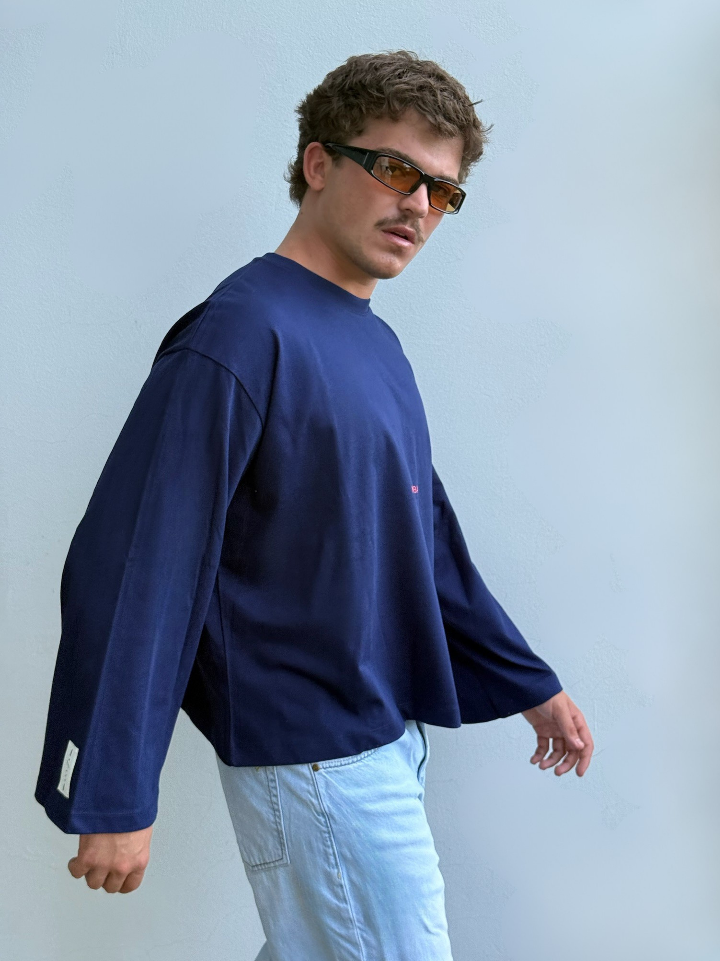 LONG SLEEVE BLUE-CORAL