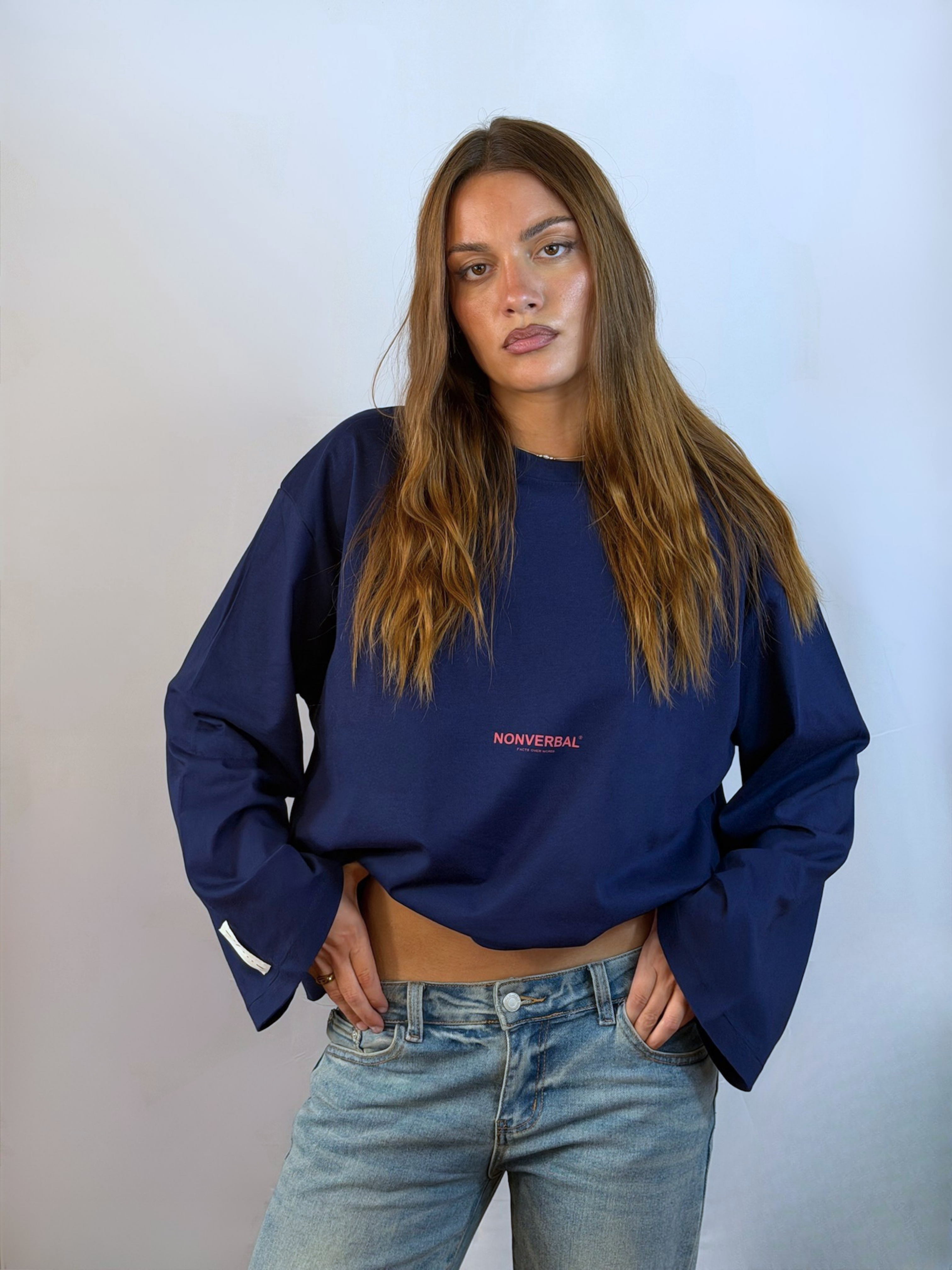 LONG SLEEVE BLUE-CORAL