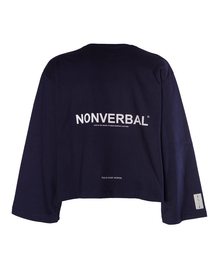 LONG SLEEVE NAVY-CREAM