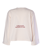 LONG SLEEVE CREAM-BURGUNDY