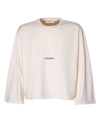 LONG SLEEVE CREAM-BURGUNDY