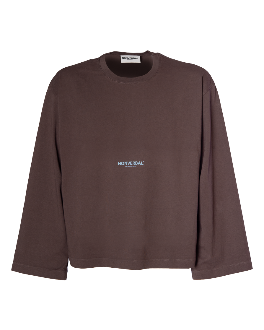 LONG SLEEVE COCOA-SKY BLUE