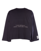 LONG SLEEVE CHARCOAL-CREAM