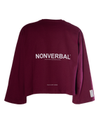 LONG SLEEVE BURGUNDY-CREAM